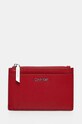 Pouzdro na karty Calvin Klein imitace kůže červená K60K611095