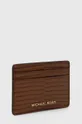 Шкіряний чохол на банківські карти MICHAEL Michael Kors коричневий