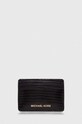 MICHAEL Michael Kors bőr kártya tok kártyatartó fekete 34R4GJ6D1E