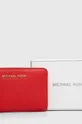 červená Kožená peňaženka MICHAEL Michael Kors
