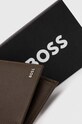 BOSS portfel skórzany zielony 50499270
