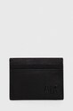 Kožni etui za kartice i privjesak ključeve Armani Exchange 958510.3F892 crna AW23