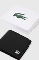Kožni novčanik Lacoste crna NH4116PN