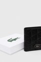 Шкіряний гаманець Lacoste NH4400MR чорний