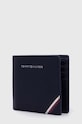 Kožni novčanik Tommy Hilfiger AM0AM11584 mornarsko plava AW23