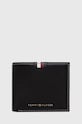 Kožni novčanik Tommy Hilfiger bez uzorka crna AM0AM11600