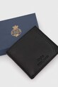 Δερμάτινο πορτοφόλι Polo Ralph Lauren μαύρο 405914157