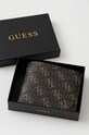 Δερμάτινο πορτοφόλι Guess καφέ SMVELE.LEA20