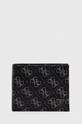 Guess portofel de piele piele negru SMVELE.LEA20