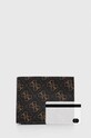 Δερμάτινο πορτοφόλι Guess SMVELE.LEA24 καφέ