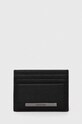 Usnjen etui za kartice Calvin Klein etui za kartice črna K50K510892