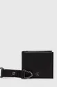 črna Usnjena denarnica + obesek za ključe Calvin Klein Jeans Moški