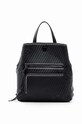 Σακίδιο πλάτης Desigual 23WAKP07 ACCESSORIES PU BACKPACK MINI απομίμηση λείου δέρματος μαύρο 23WAKP07