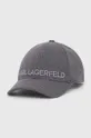 szary Karl Lagerfeld czapka z daszkiem Męski