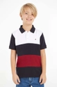 granatowy Tommy Hilfiger polo bawełniane dziecięce Chłopięcy