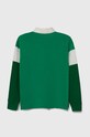 United Colors of Benetton gyerek pamut hosszú ujjú felső 32HJC300Y.G.SEASONAL zöld AW23