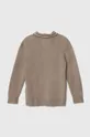 Abercrombie & Fitch sweter dziecięcy brązowy