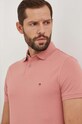 Tommy Hilfiger tricou polo MW0MW17770 rosu SS25