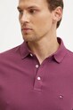 Odzież Tommy Hilfiger polo MW0MW17771 fioletowy