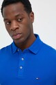 Tommy Hilfiger tricou polo albastru MW0MW17771