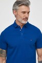 Îmbrăcăminte Tommy Hilfiger tricou polo MW0MW17771 bleumarin