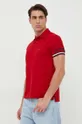 czerwony Tommy Hilfiger polo bawełniane