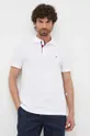 biały Tommy Hilfiger polo bawełniane