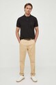Βαμβακερό μπλουζάκι πόλο Tommy Hilfiger MW0MW32401 μαύρο AW23