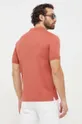Βαμβακερό μπλουζάκι πόλο Calvin Klein πορτοκαλί