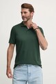 Bavlněné polo tričko Calvin Klein zelená K10K111657