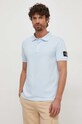 Calvin Klein Jeans polo bawełniane niebieski J30J323394