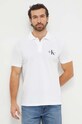 Polo tričko Calvin Klein Jeans J30J323395 biela AW23