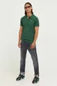 Βαμβακερό μπλουζάκι πόλο Tommy Jeans πράσινο