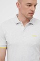 Βαμβακερό μπλουζάκι πόλο Puma BOSS GREEN γκρί 50494327