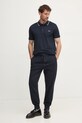 BOSS polo bawełniane 50494697 granatowy SS25