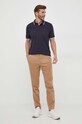 BOSS polo de bumbac Parlay 190 50494697 bleumarin SS26