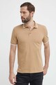 BOSS polo de bumbac 50494697 bej SS25