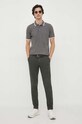 BOSS polo bawełniane 50494697 szary SS25