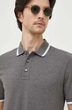 BOSS polo bawełniane szary 50494697