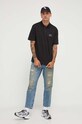 HUGO polo bawełniane 50493036 czarny AW23