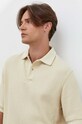 Samsoe Samsoe polo bawełniane beżowy M23200026
