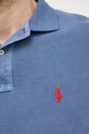 Βαμβακερό μπλουζάκι πόλο Polo Ralph Lauren 710850860 μπλε