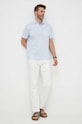 Oblečení Polo se lněnou směsí Polo Ralph Lauren 710870462 modrá