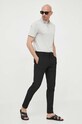 Одяг Поло з домішкою льону Polo Ralph Lauren 710870462 сірий