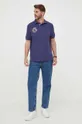 Pamučna polo majica Polo Ralph Lauren mornarsko plava
