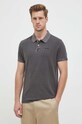 Βαμβακερό μπλουζάκι πόλο Pepe Jeans Oliver γκρί PM541983.990