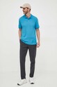 Armani Exchange polo de bumbac 6RZFLM.ZJM5Z albastru AW23