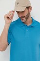 Armani Exchange polo de bumbac albastru 6RZFLM.ZJM5Z