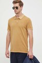 Pepe Jeans polo bawełniane Oliver bawełna brązowy PM541983.849