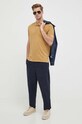 Pepe Jeans polo bawełniane Oliver PM541983.849 brązowy AW23